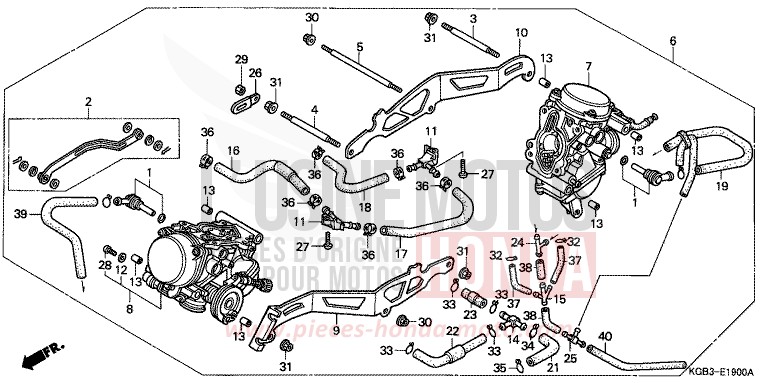 CARBURETOR (ASSY.) for Shadow VT125C CANDY GLORY RED-U (R101) from 2000